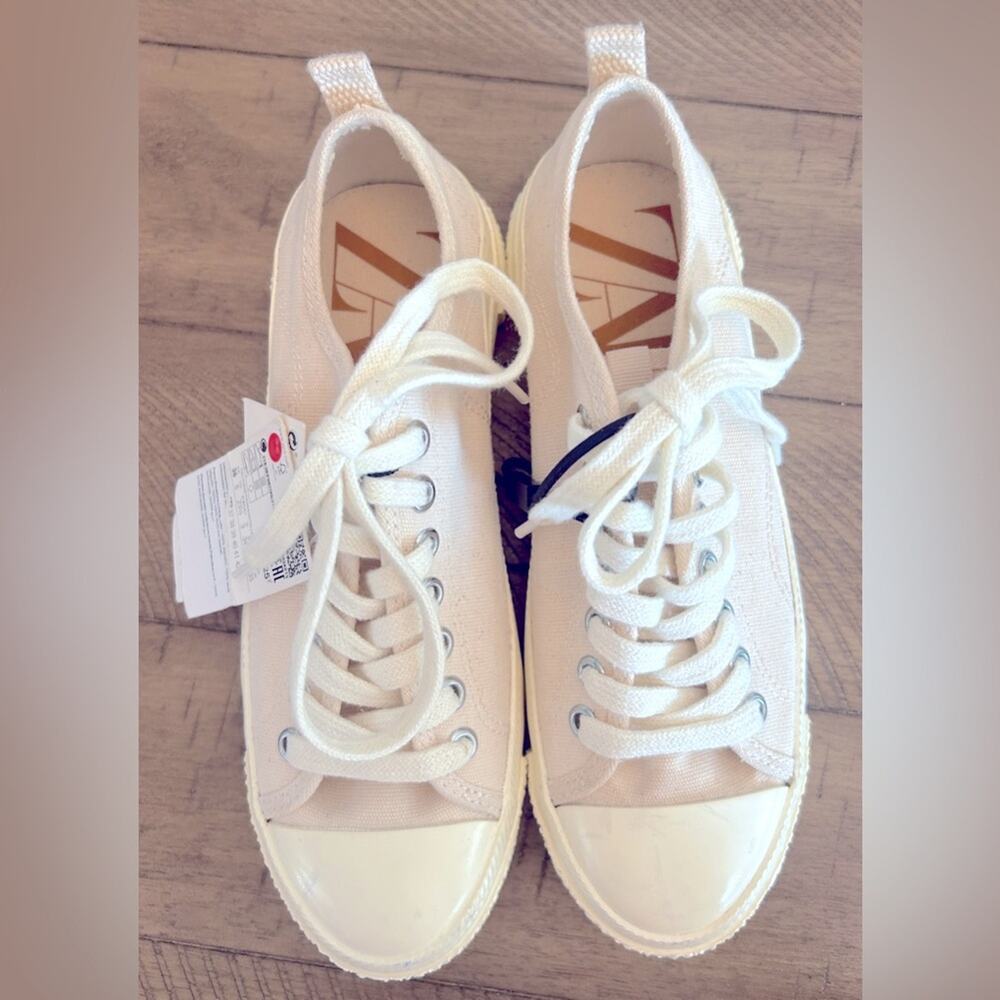 ZARA NWT Canvas Sneaker Shoes US 6 Euro 36